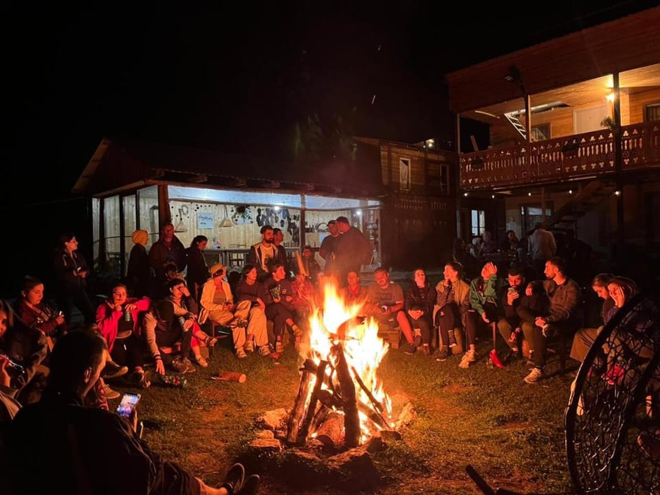 Night, group of guests