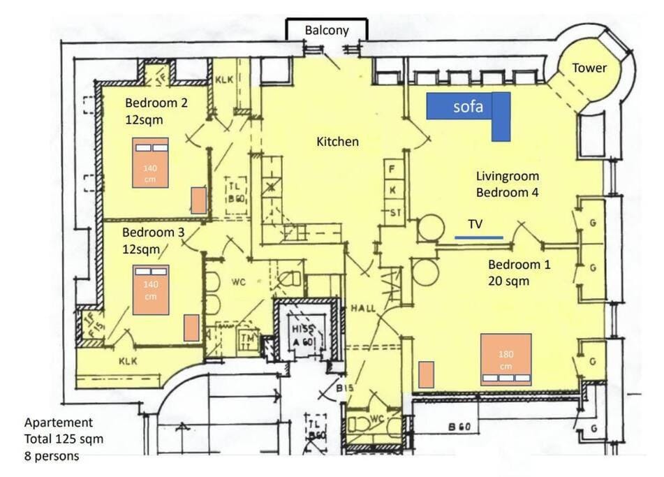 Stor lägenhet för familj eller företag Apartment in Sweden
