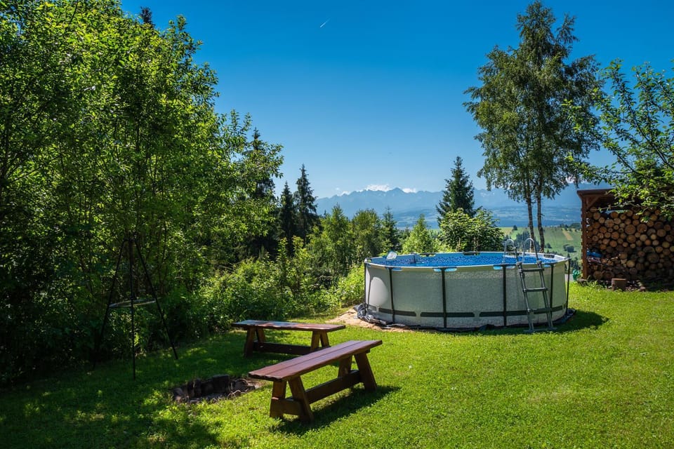 Natural landscape, Garden, Mountain view, Swimming pool