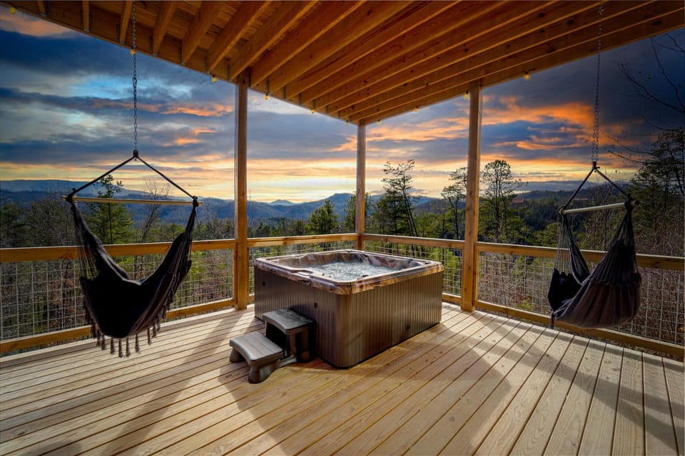 Day, Natural landscape, View (from property/room), Balcony/Terrace, Mountain view, Sunrise, Sunset