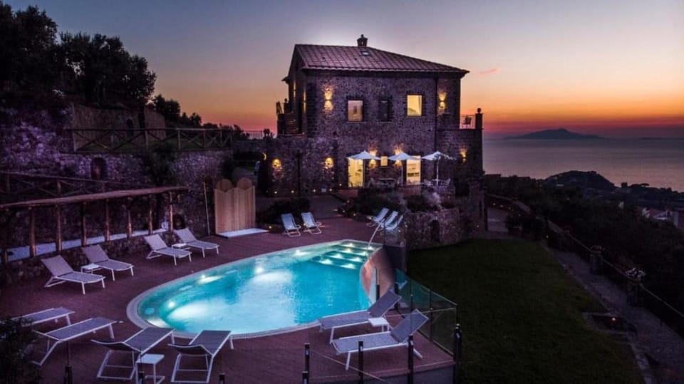 Mountain view, Pool view, Sea view, Swimming pool, Sunset