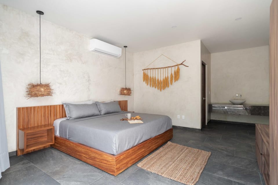 Bed, Bedroom, air conditioner