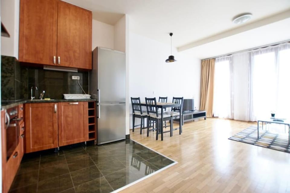 Kitchen or kitchenette, Living room, Dining area