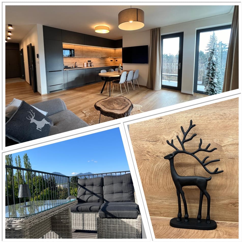 Kitchen or kitchenette, Living room, Seating area