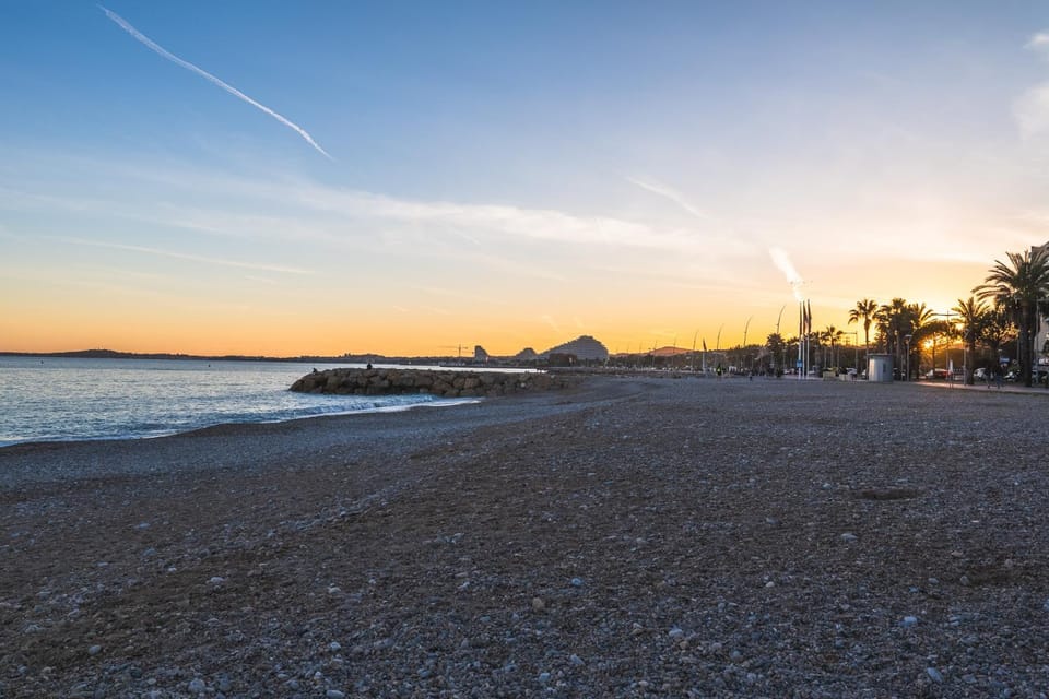 Nearby landmark, Natural landscape, Beach, Sunset
