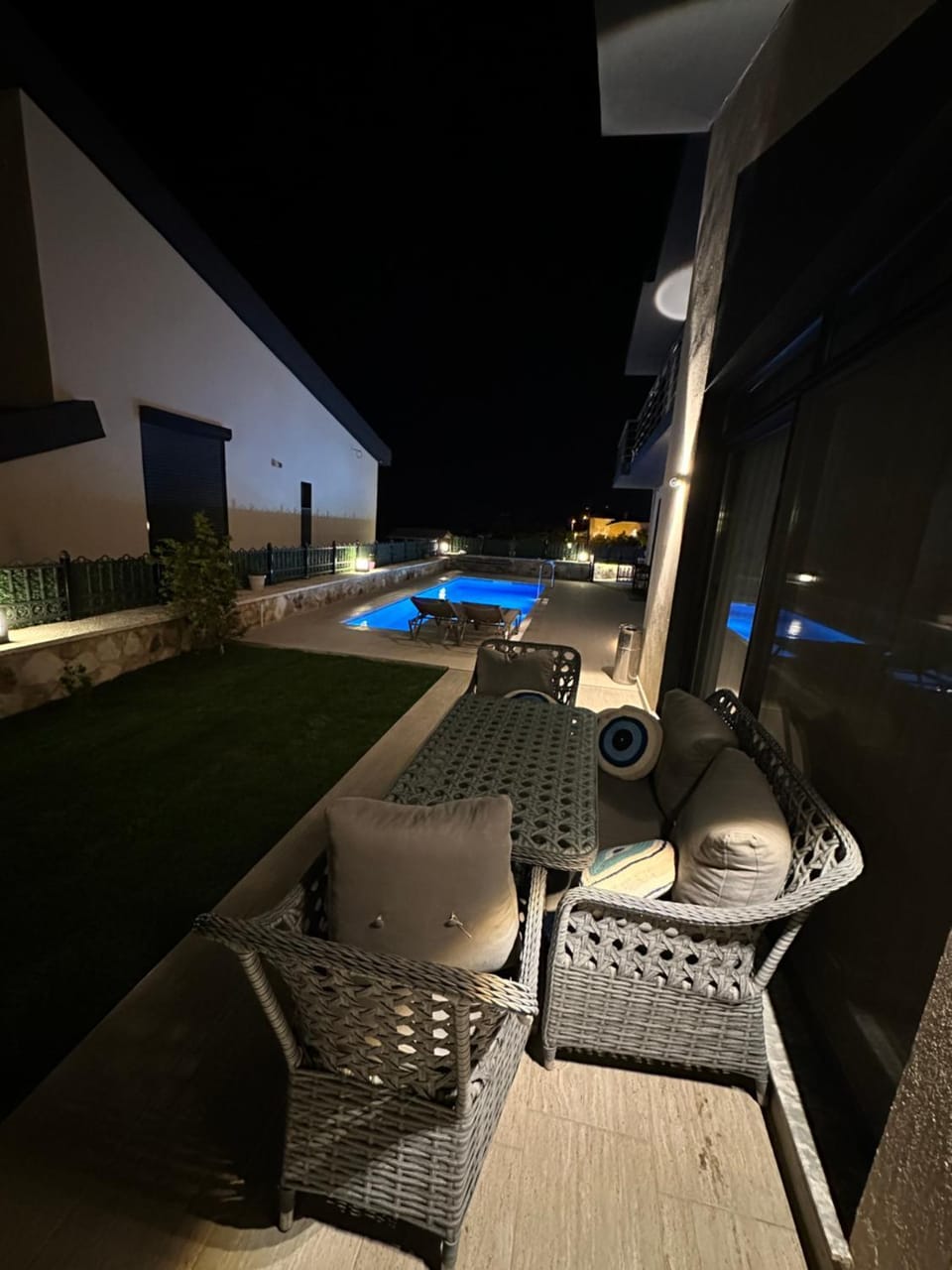 Patio, Pool view
