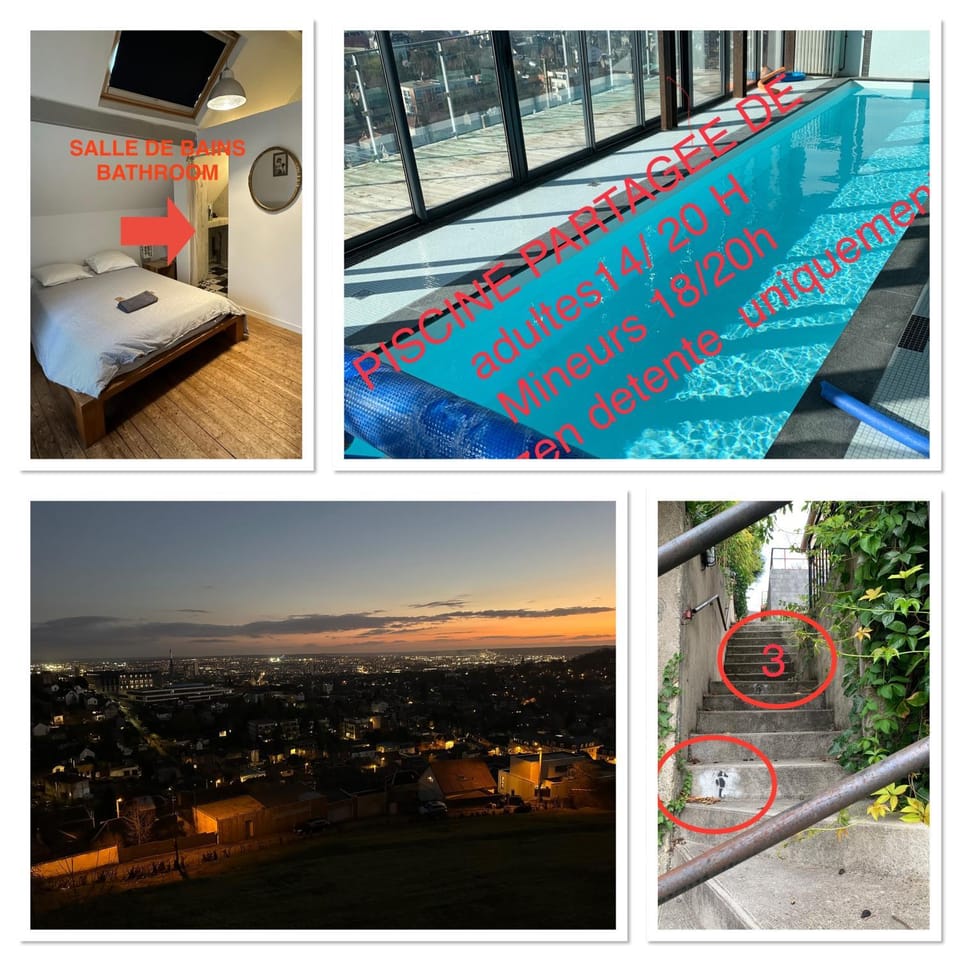 Rouen ECO LODGES maison entière avec terrasse dans jardin potager piscine parking House in Rouen