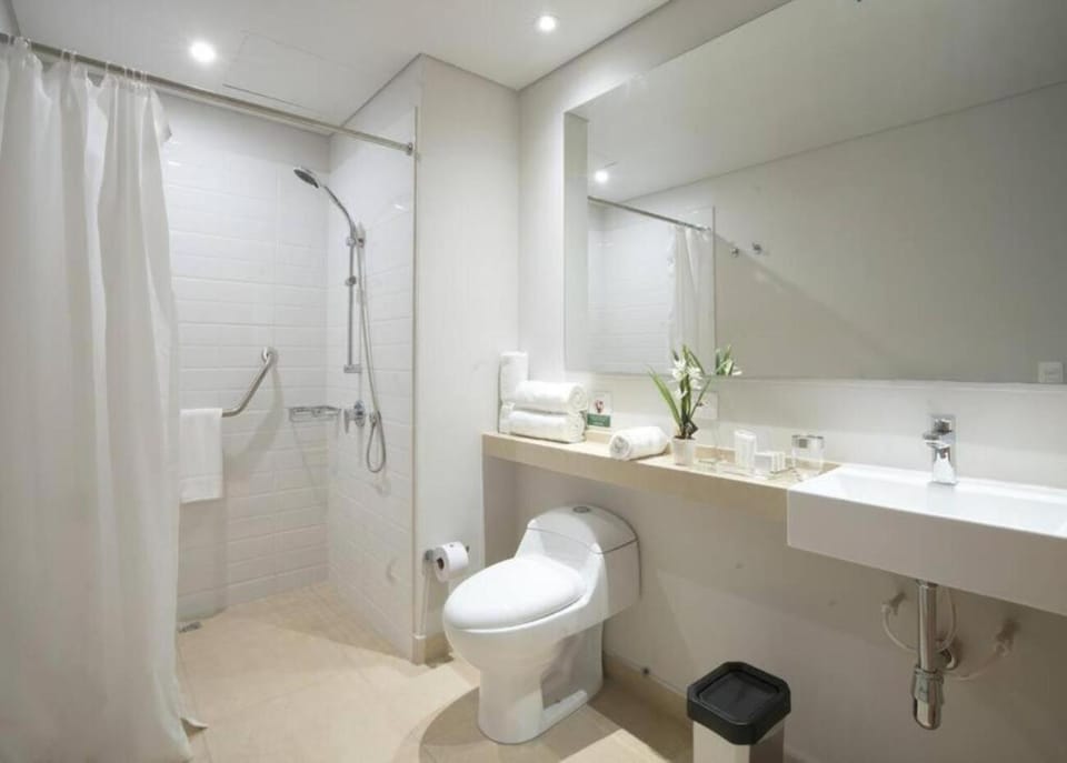 Shower, Toilet, Bathroom, towels