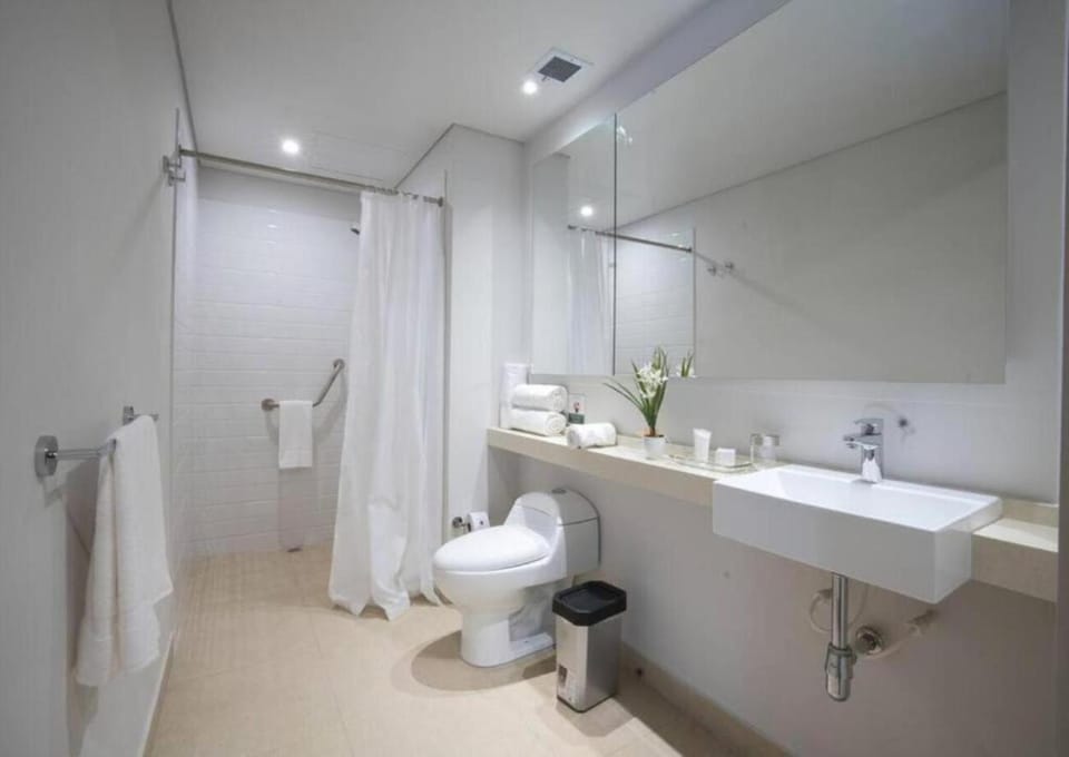 Shower, Toilet, towels