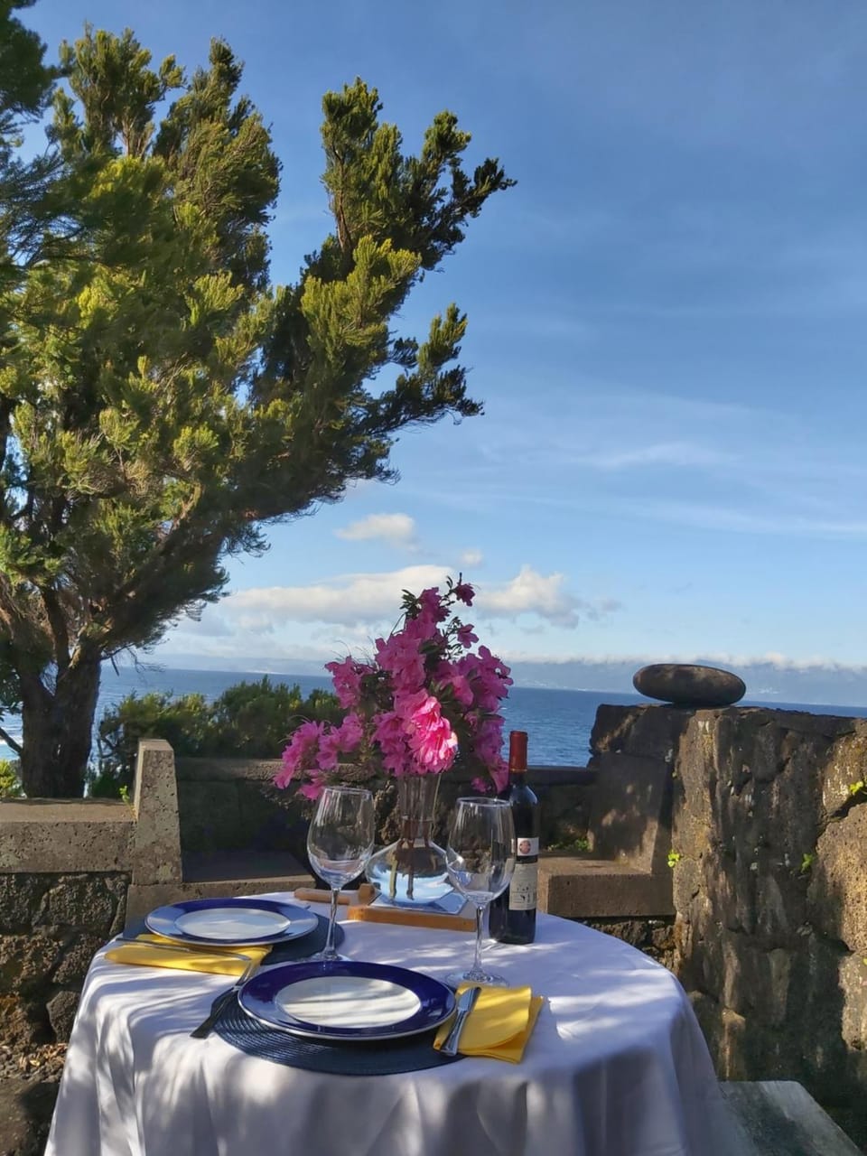 Patio, Natural landscape, Sea view