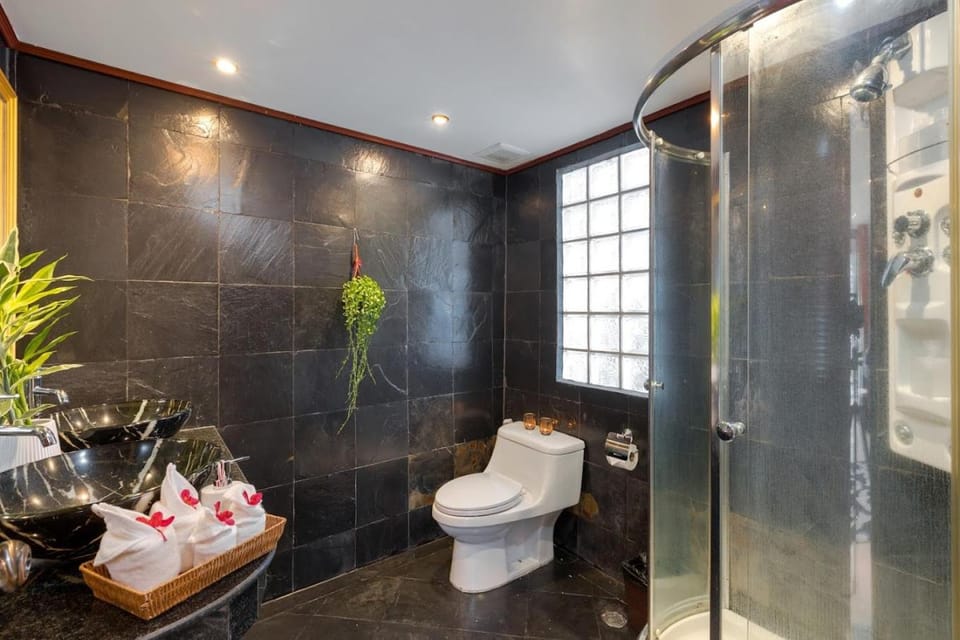 Shower, Toilet, towels