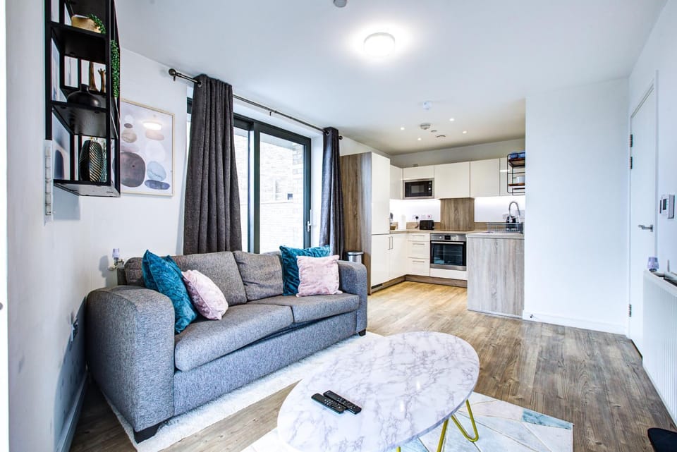 Kitchen or kitchenette, Living room, Seating area