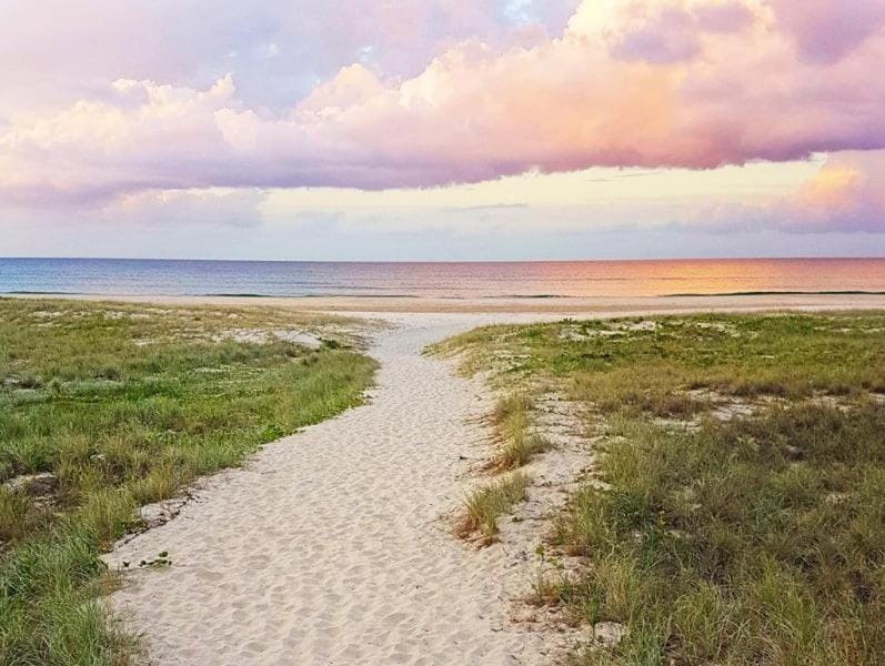Natural landscape, Beach, Sunset