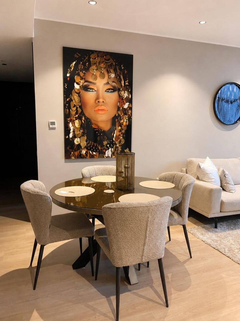 Living room, Seating area, Dining area
