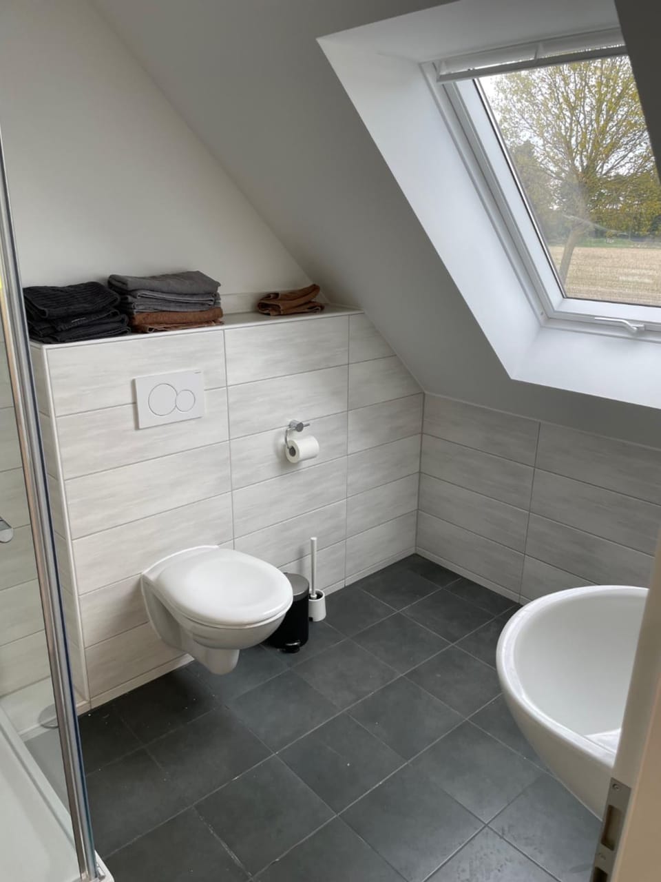 Toilet, Bathroom, towels