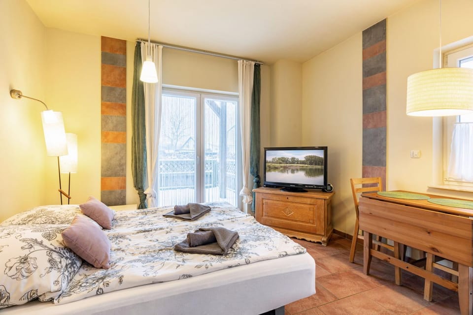 Bed, TV and multimedia, Dining area