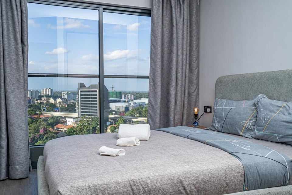 Bed, Natural landscape, View (from property/room), Photo of the whole room, Bedroom, towels