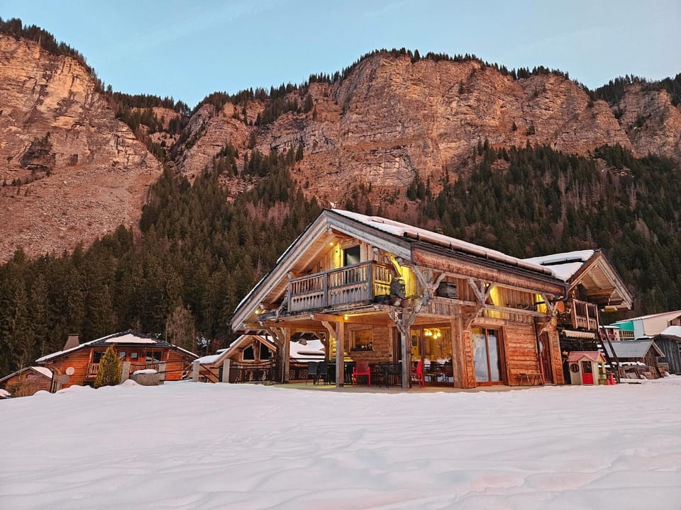 Property building, Natural landscape, Winter, Mountain view