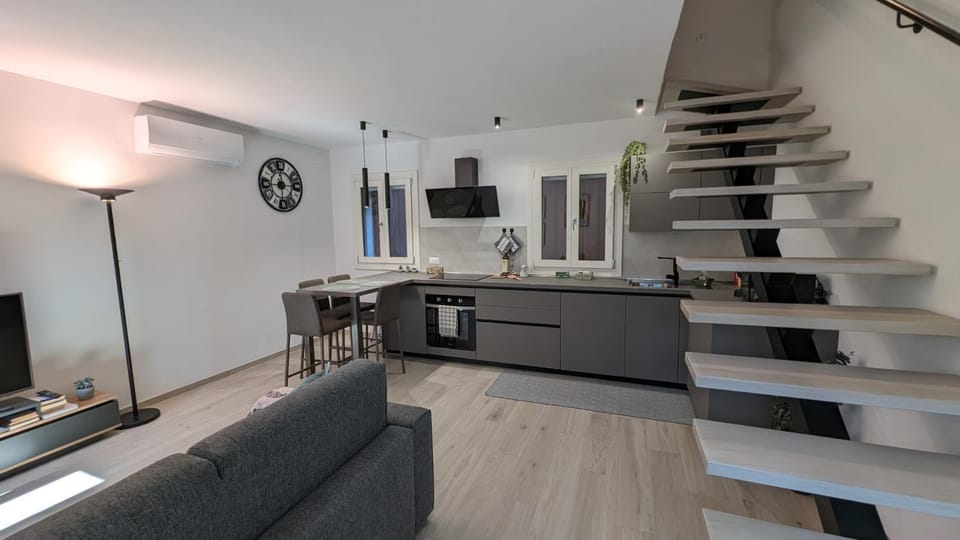 Living room, kitchen