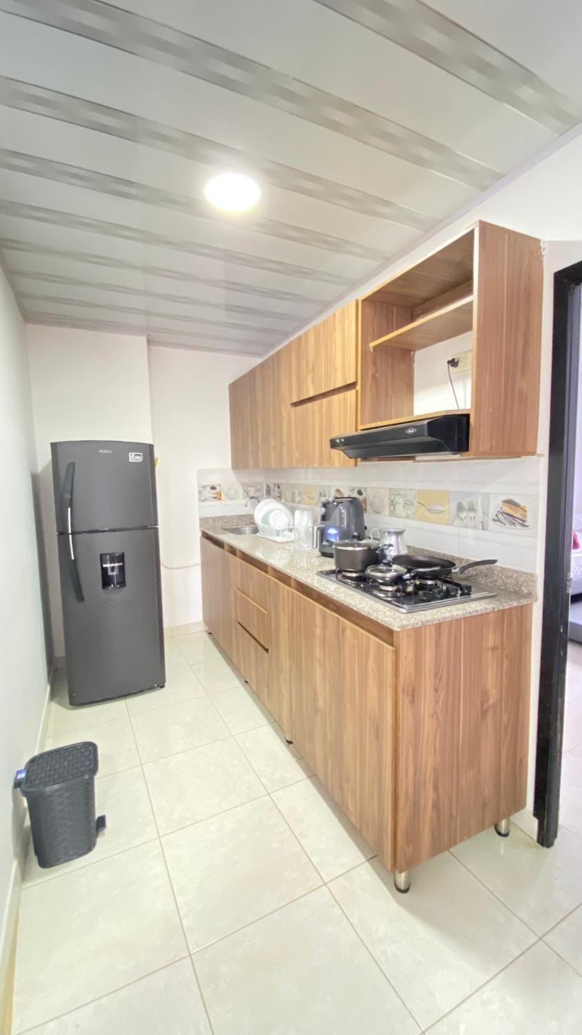Kitchen or kitchenette, oven, stove