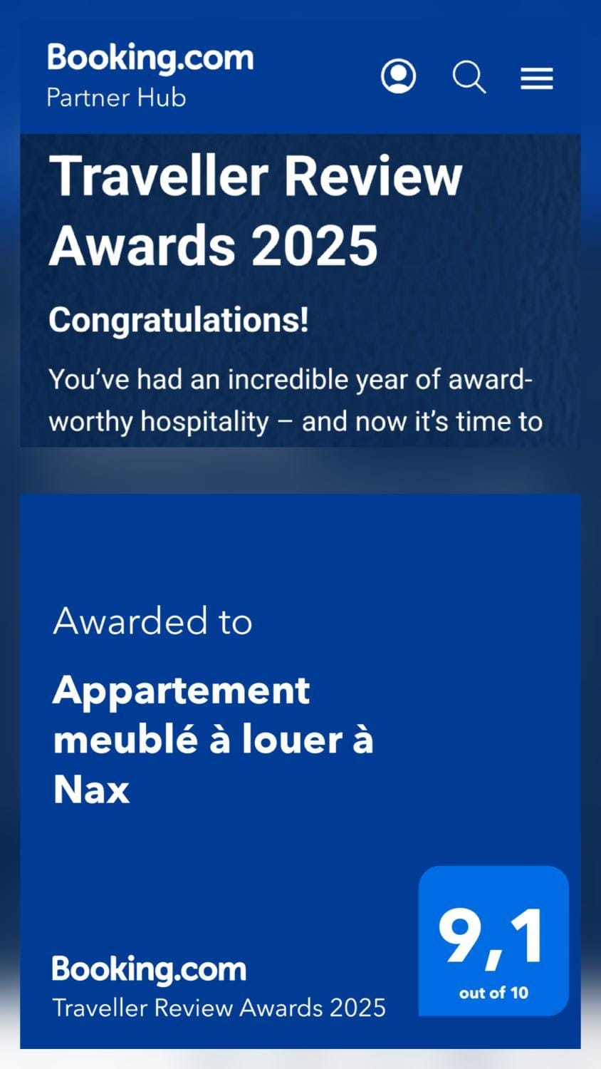 Appartement meublé à louer à Nax Bed and Breakfast in Canton of Valais