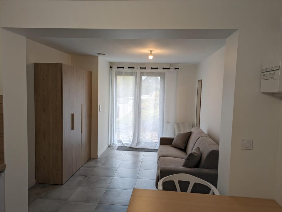 Living room, kitchen