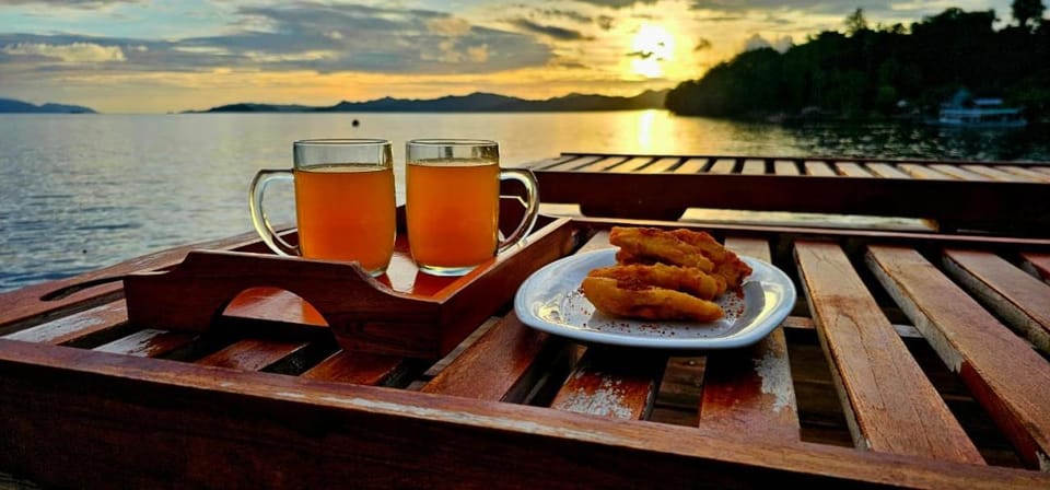 Food and drinks, Food, Sea view, Breakfast, Drinks, Sunset