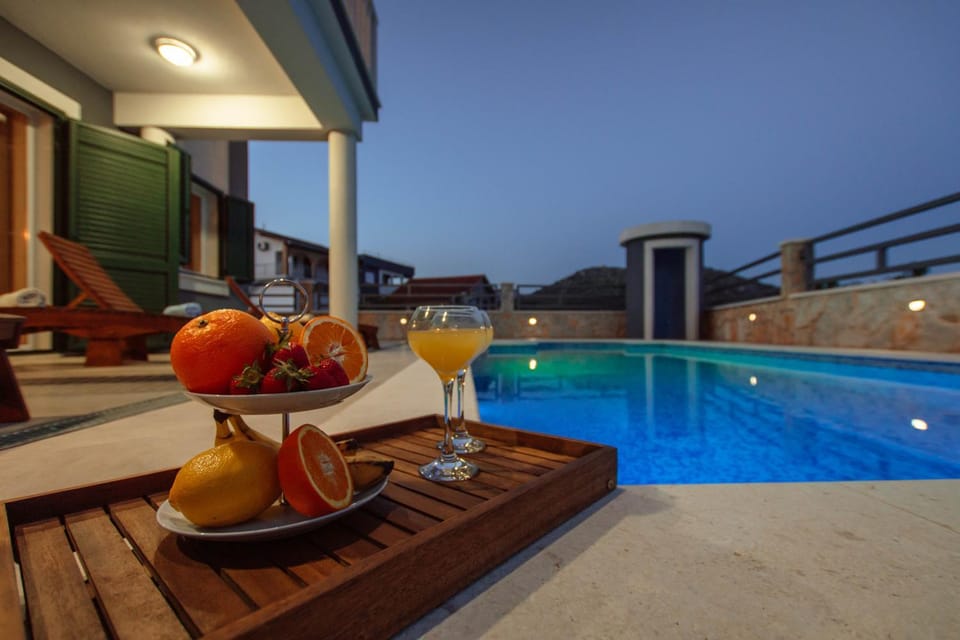 Swimming pool, Sunset