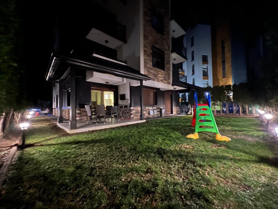 Property building, Night, Garden view
