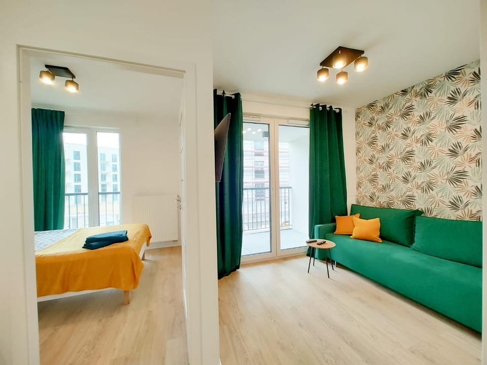 Bed, Living room, Seating area, Bedroom