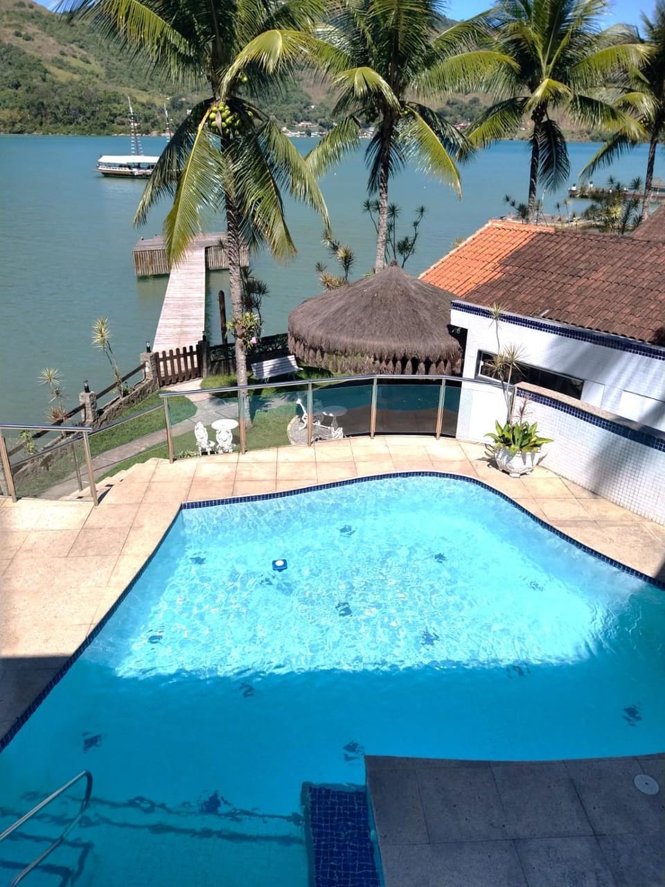 Patio, Natural landscape, Pool view, Swimming pool