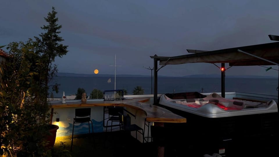 Patio, Night, Balcony/Terrace, Sea view