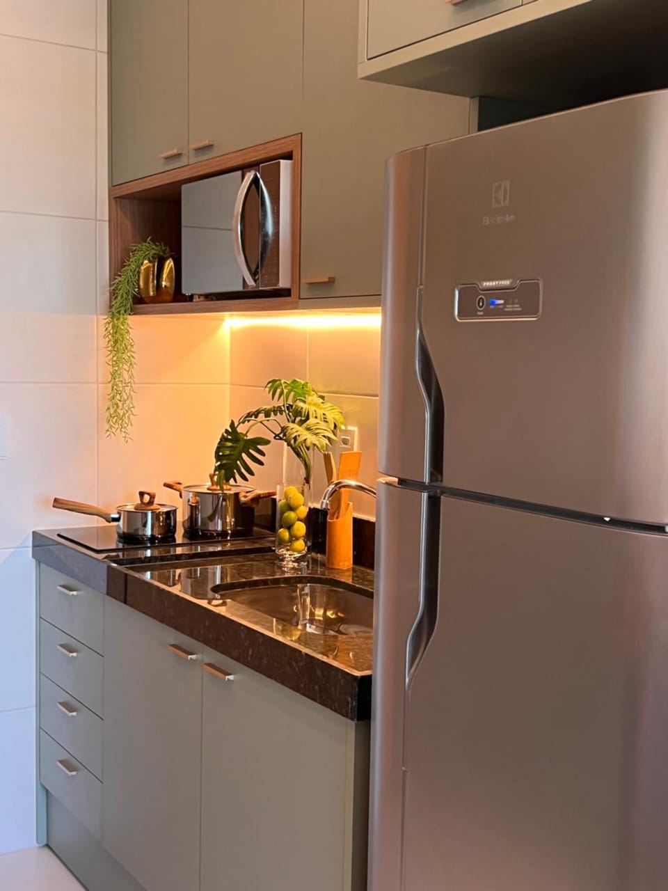 Kitchen or kitchenette, minibar, stove