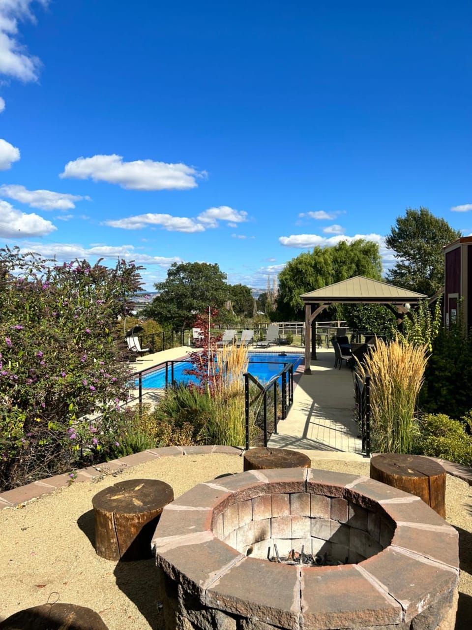 Patio, Pool view
