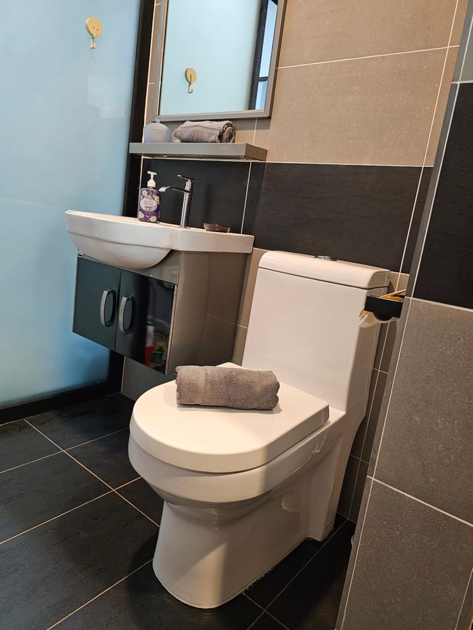 Toilet, Bathroom, towels