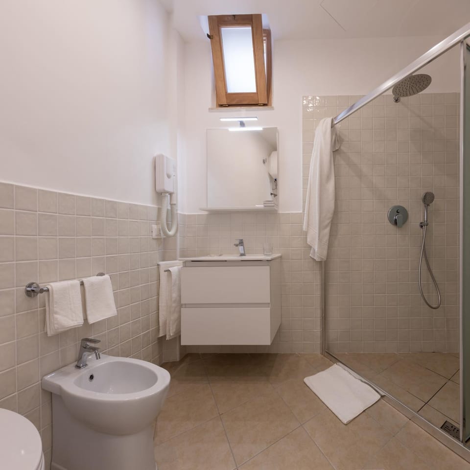 Shower, Bathroom, bidet, towels