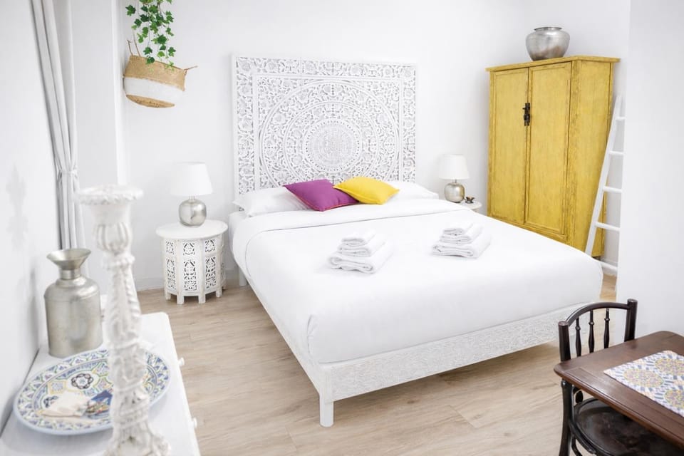 Bed, Photo of the whole room, Bedroom, towels, wardrobe