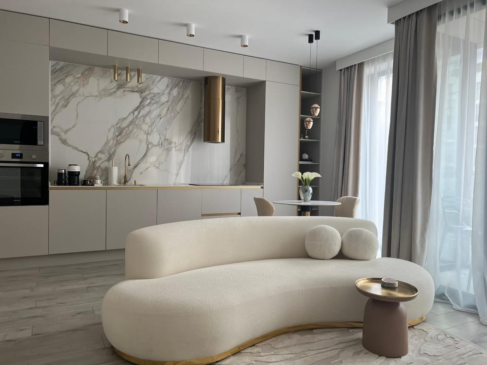 Living room, kitchen