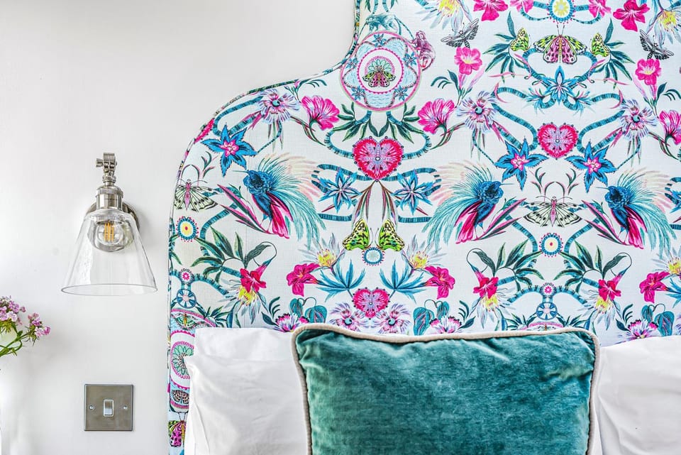 Bed, Decorative detail, Bedroom
