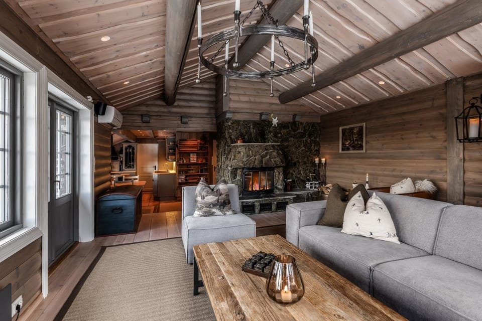 Kitchen or kitchenette, Living room, Seating area