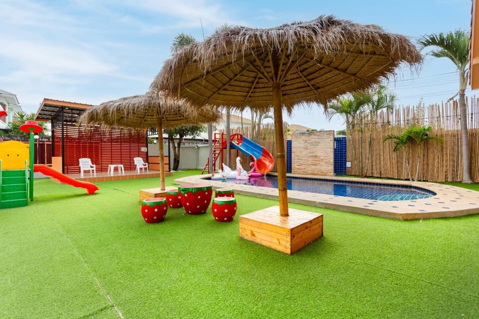 Day, Children play ground, Pool view, Swimming pool