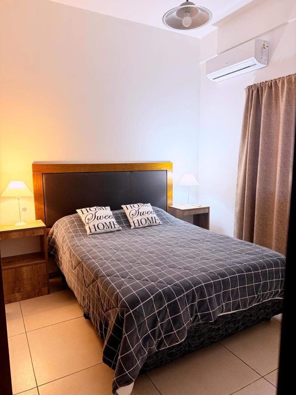 Bed, Photo of the whole room, Bedroom, Garden view, heating, wardrobe, air conditioner