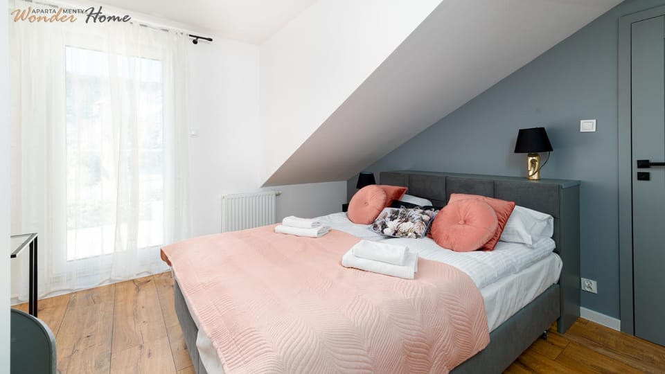 Bed, Photo of the whole room, Bedroom, towels, wardrobe