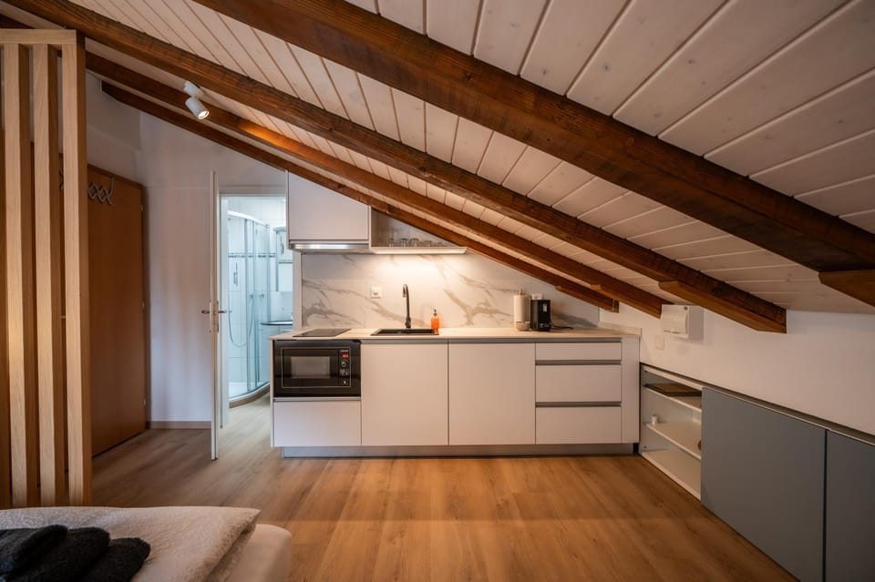 Coffee/tea facilities, Kitchen or kitchenette, microwave, stove