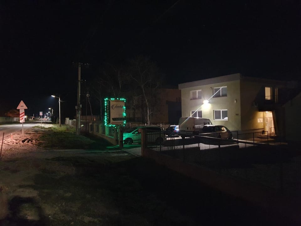 Property building, Night, Parking