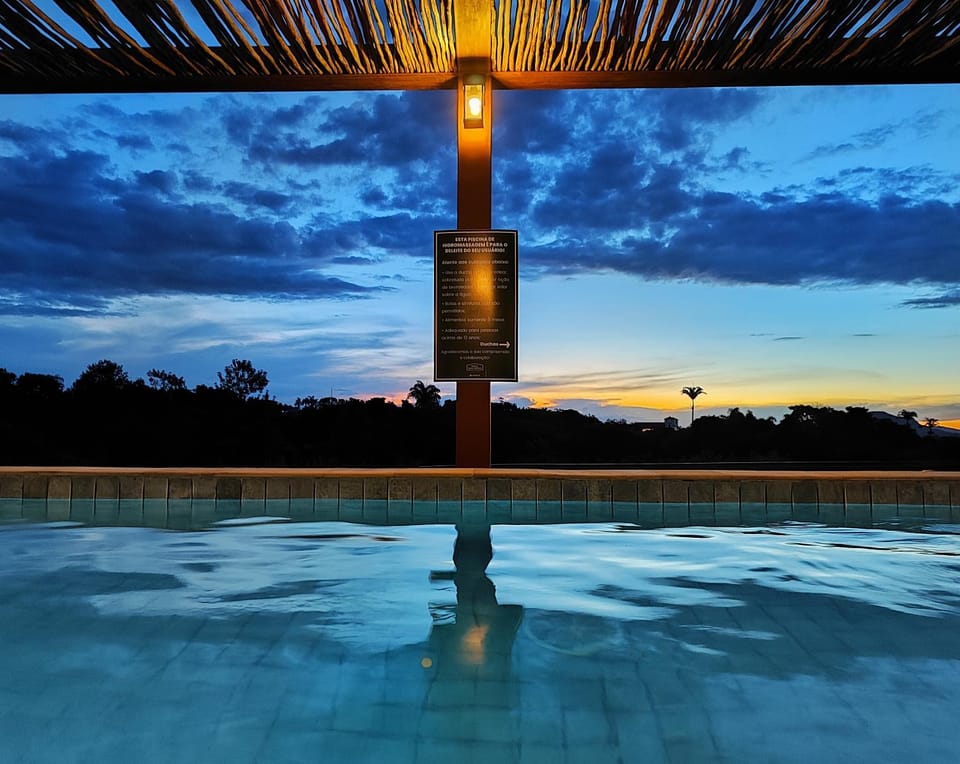Natural landscape, Hot Tub, On site, Pool view, Area and facilities, Swimming pool, Sunset