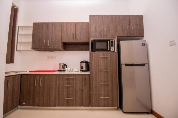 Coffee/tea facilities, Kitchen or kitchenette, oven, stove, toaster