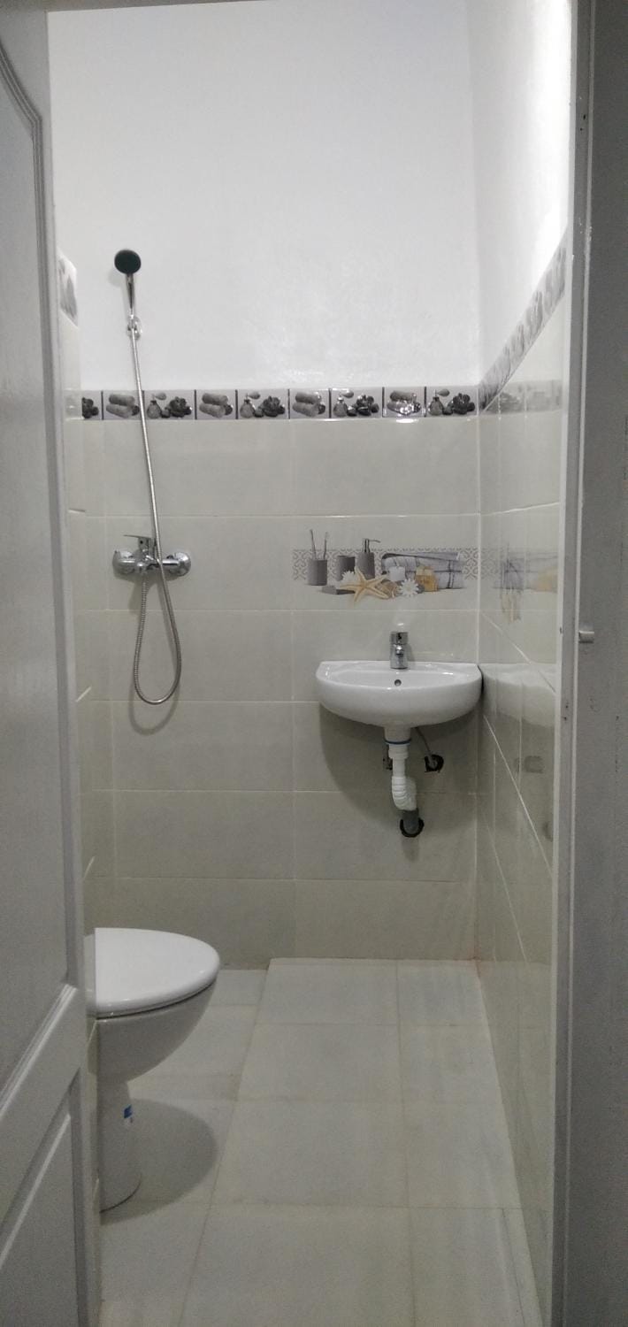 Shower, Toilet, hair dryier