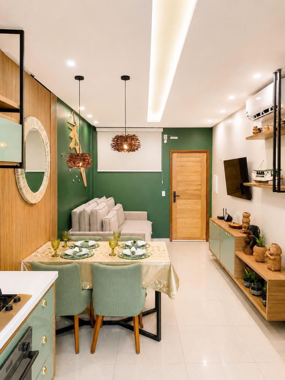 Living room, Seating area, Dining area