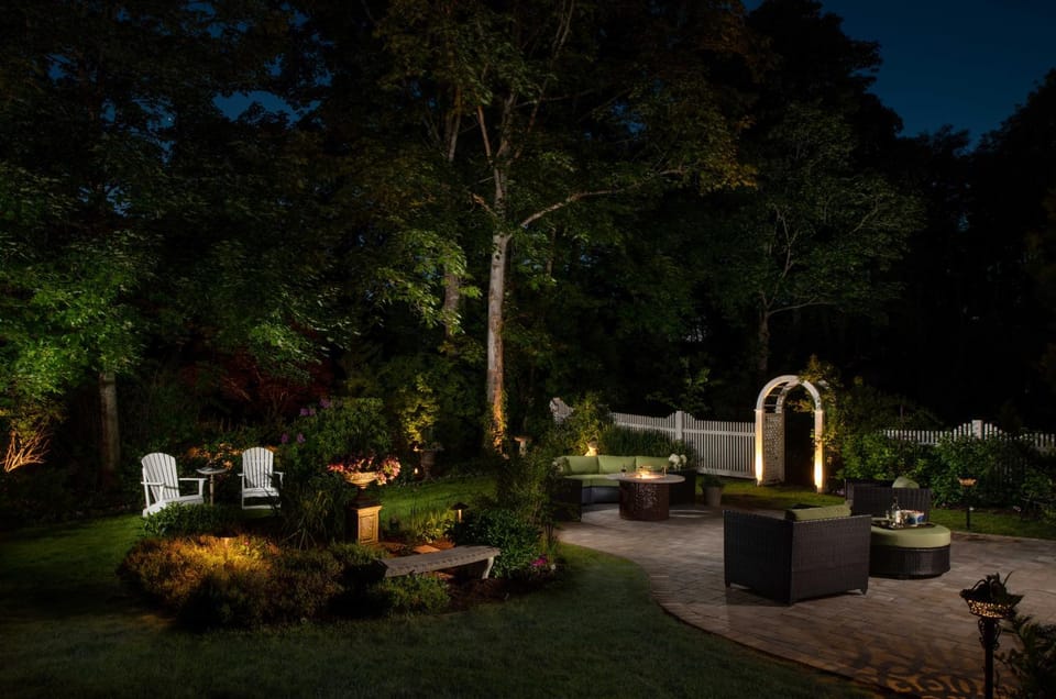 Night, Garden, Garden view
